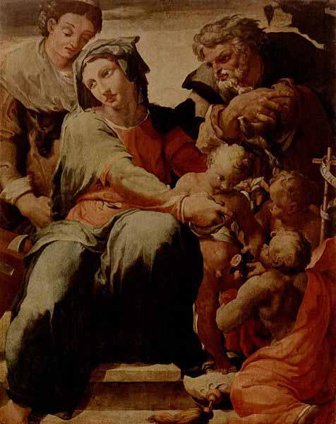 TIBALDI, Pellegrino La Sacra Famiglia con Santa Caterina d'Alessandria di Pellegrino Tibaldi e un quadro Germany oil painting art